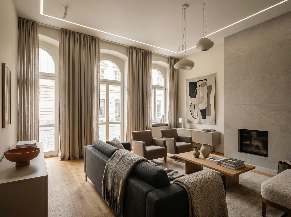 Kazimierz tenement apartment, Kraków — after