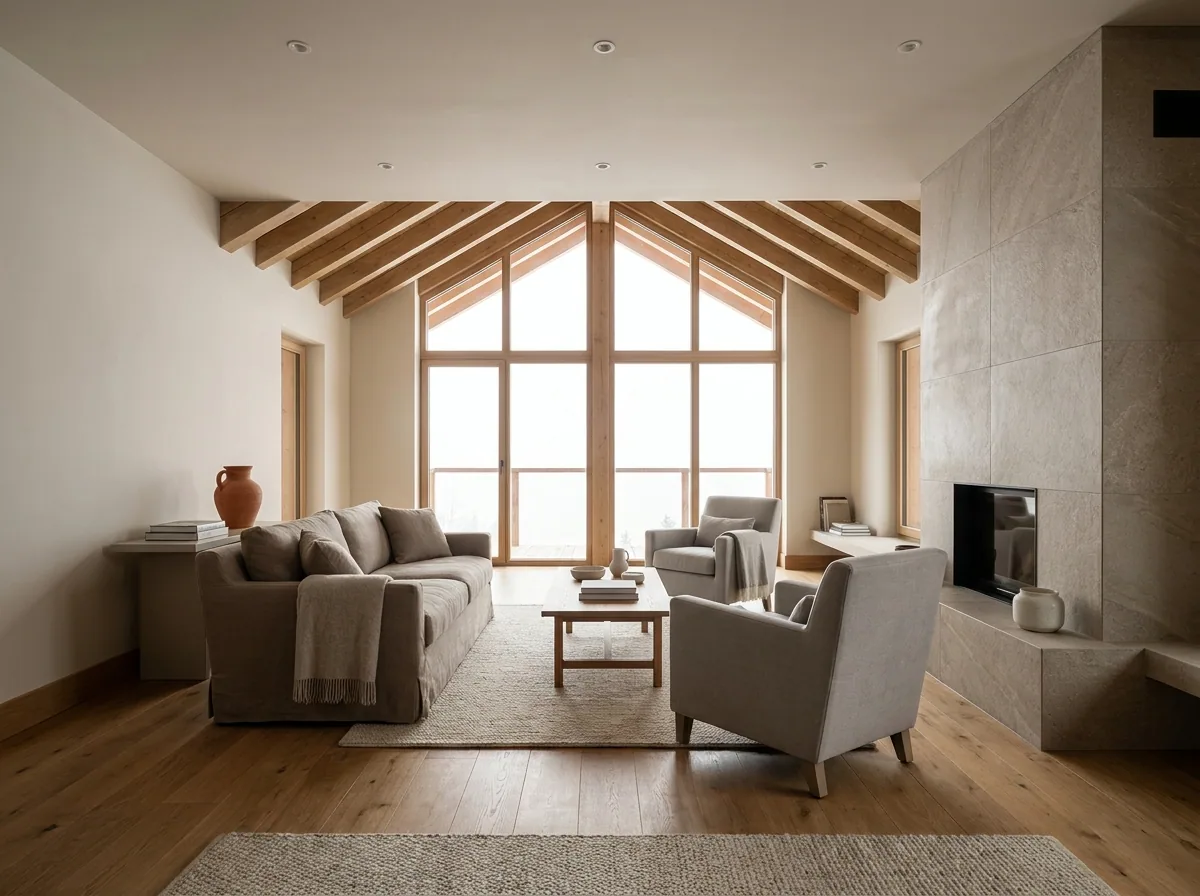 Mountain lodge living room, Zakopane — after